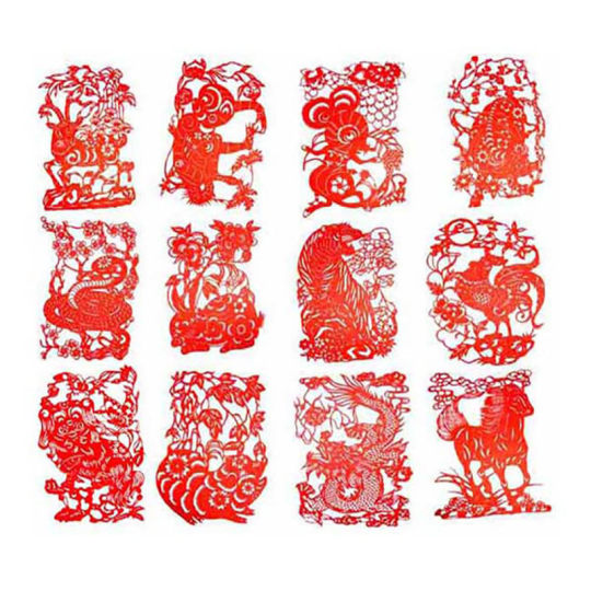 包邮手工剪纸 12生肖大套多款 刻纸单张包装中国风手工艺品礼品