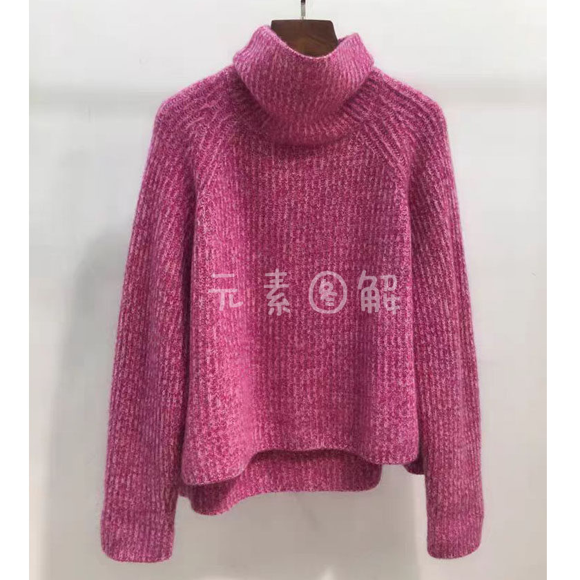 82拼色高领套衫 女士毛衣编织图解教程非视频羊绒羊毛,淘宝优惠券,粉丝福利购,淘宝优惠卷