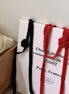 2025新款韩版手工编织长条丝巾