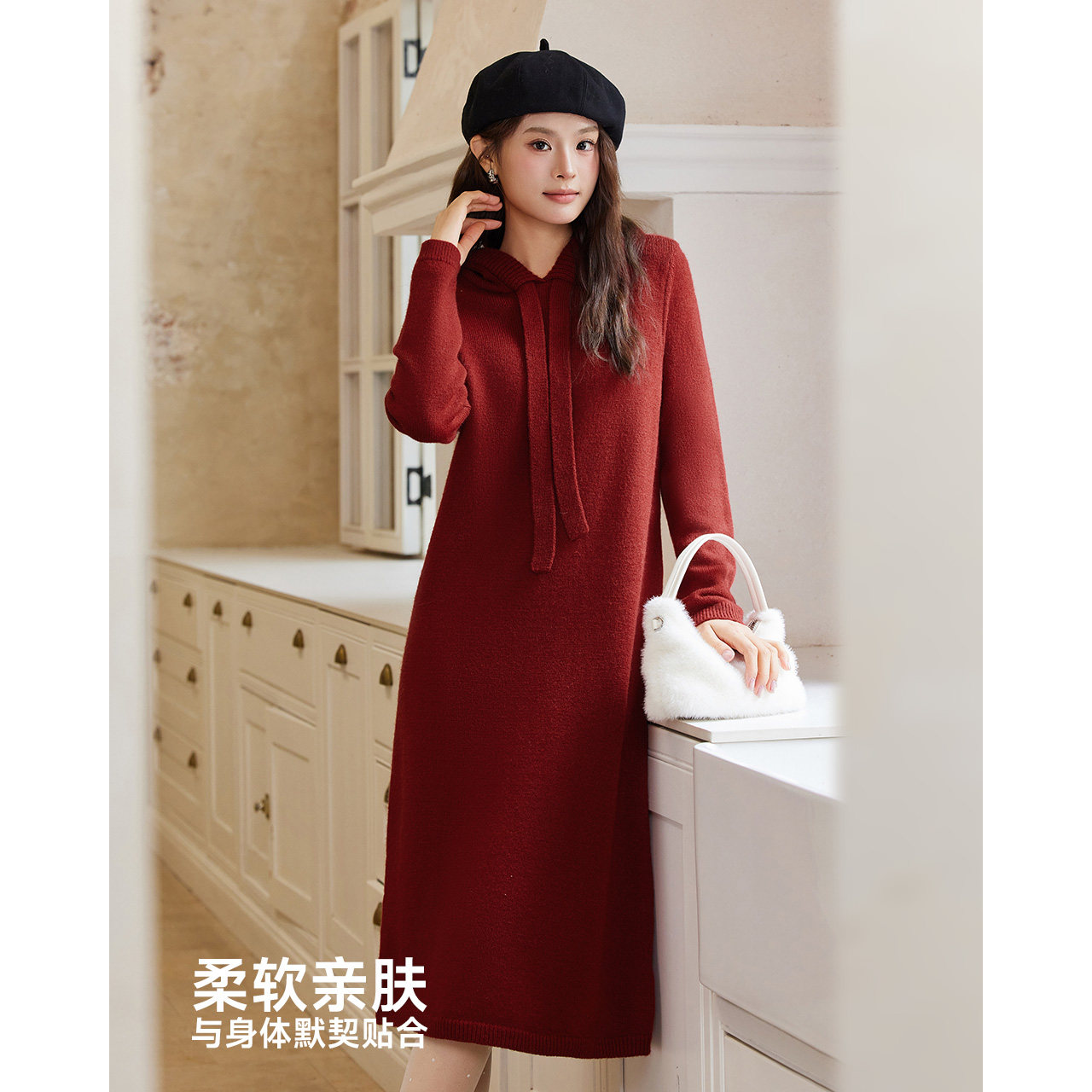 IEF/爱依服2025秋冬新款韩系氛围感时尚【小个子】毛织长卫衣,淘宝优惠券,粉丝福利购,淘宝优惠卷