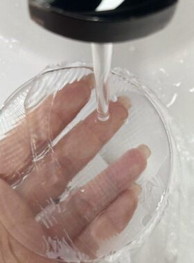 超大硅胶涂擦抹身体乳手套粉扑不吃乳不脏手工具神器透明秋冬快速