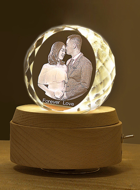 情人节520结婚礼物实用水晶球音乐盒八音创意浪漫纪念日送女朋友