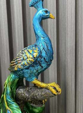 5262孔雀手酒绘饰树脂艺工品摆件送礼玄关柜装品