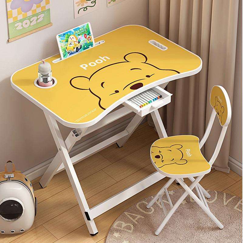 Foldable children's study desk and chair set for men and women, CBD study desk for students, simple desk and chair