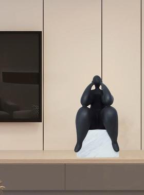 店轻抽象人物雕塑摆件房售楼处样板创意摆设艺术品酒RRX软奢装装