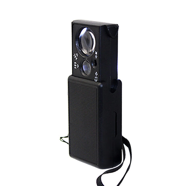 30x 60x double lens pull-out magnifying glass with LED light banknote inspection antique jade jewelry mirror