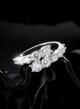 雅影璀璨锆石S925纯银戒指女