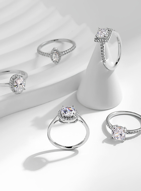 雅影闪耀锆石S925纯银戒指女