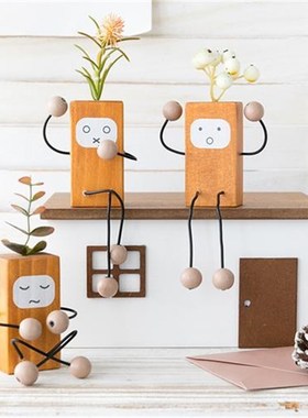 阿楹 客厅家居柜子吊脚娃娃摆件幼儿园儿童床头厨房多巴胺小装饰