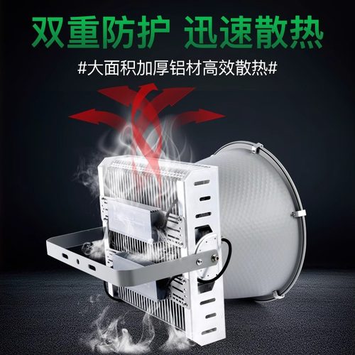 亚明led塔吊灯1000瓦纳米建筑之星工地户外防水照明灯2000W探照灯 - 图1
