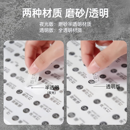 灯开关标识贴家用夜光标签指示创意面板开关装饰墙贴纸保护套轻奢 - 图2