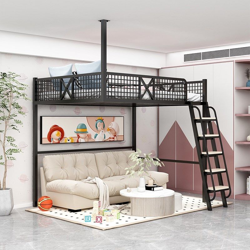 复式高架床隔空床上床下空吊床省空间交错式错位高低床单上层阁楼,淘宝优惠券,粉丝福利购,淘宝优惠卷