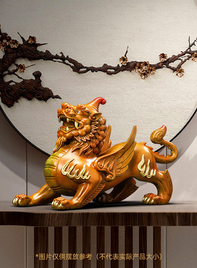 全铜貔貅摆件一对大号客厅玄关办公室招财皮丘装饰品公司开业礼物
