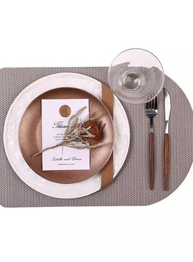 中古奶油风样板房间西式餐具套装灰展厅装饰餐桌餐盘摆台摆件