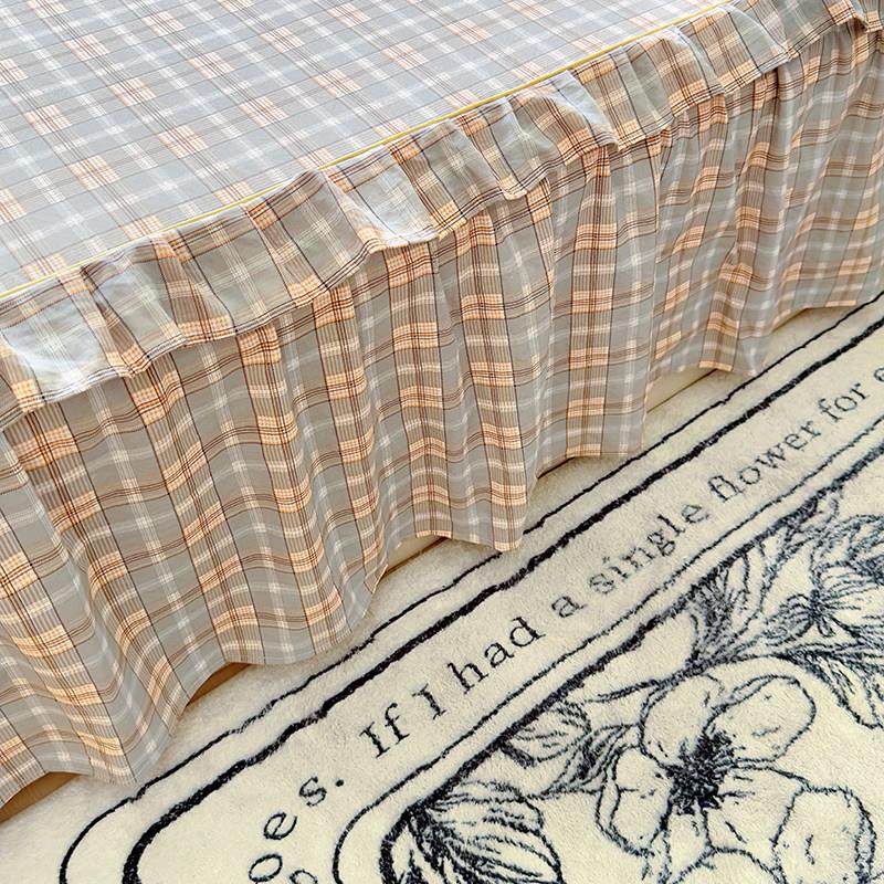 2025新款水洗棉质床裙单件床罩，防尘罩，围裙罩，带裙的床单，无,淘宝优惠券,粉丝福利购,淘宝优惠卷