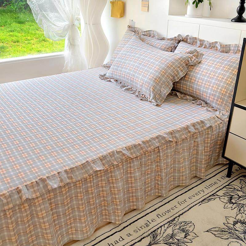 2025新款水洗棉质床裙单件床罩，防尘罩，围裙罩，带裙的床单，无,淘宝优惠券,粉丝福利购,淘宝优惠卷