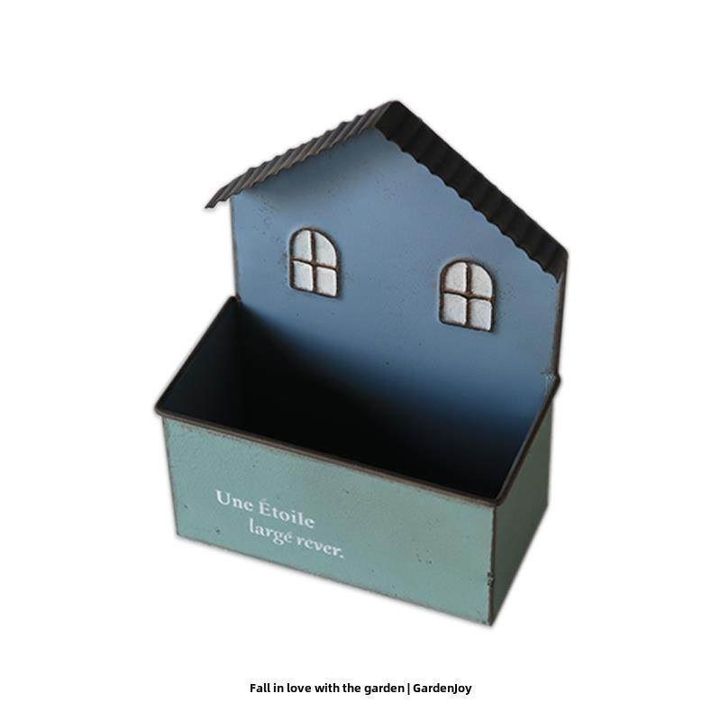 爱上花园园艺杂货锻铁花盆装饰品花盆小房子阳台窗户形状花盒,淘宝优惠券,粉丝福利购,淘宝优惠卷