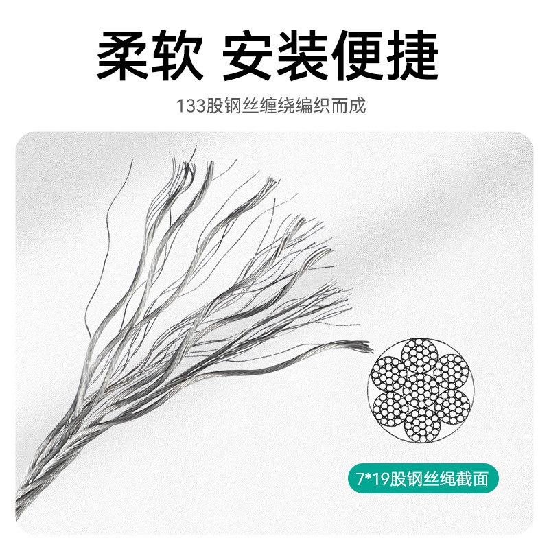 304不锈钢钢丝绳1 1.5 2 3 4 5 6mm超细软钢丝线防水晾衣晾被绳子,淘宝优惠券,粉丝福利购,淘宝优惠卷