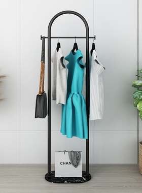 北欧轻奢大理石衣架摆件简约挂衣架卧室网红客厅创意落地衣帽架子