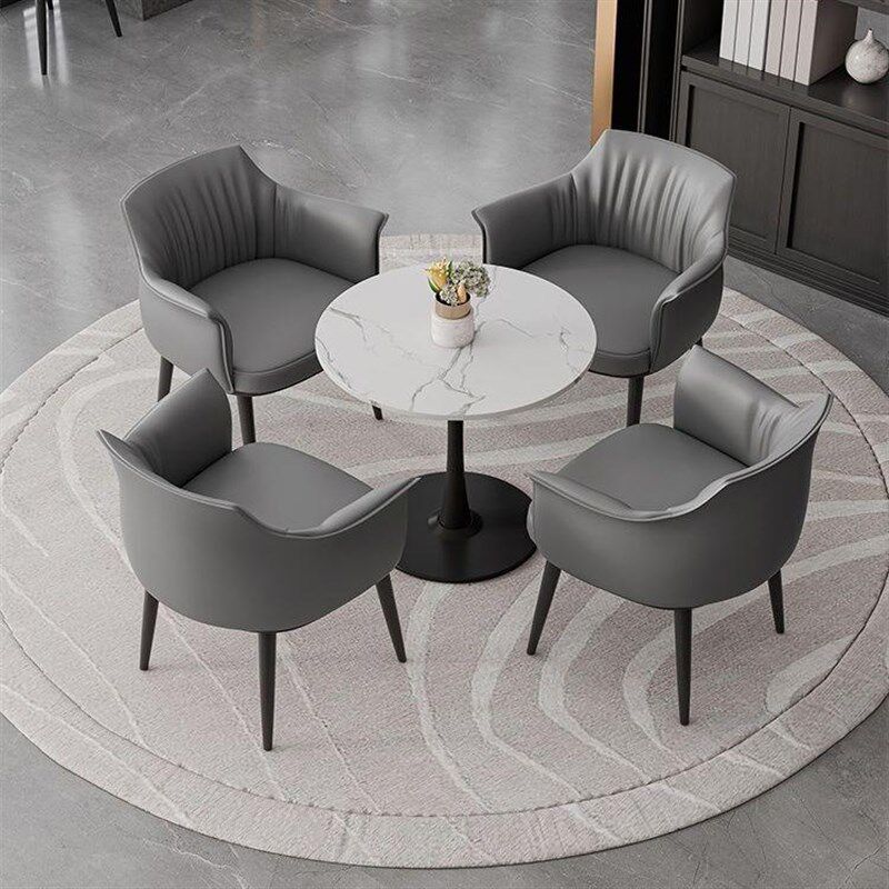 轻奢咖啡厅休息区会客椅子喝茶洽谈桌椅组合美容院接待圆桌餐椅子,淘宝优惠券,粉丝福利购,淘宝优惠卷