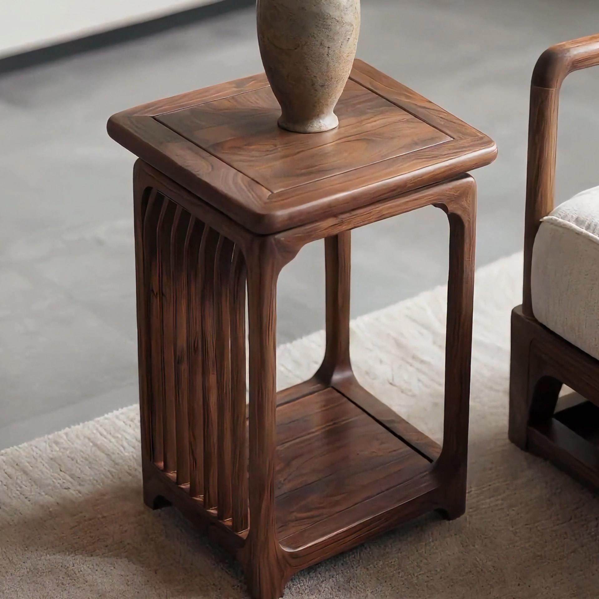 北美黑胡桃木角几宋式沙发边几阳台茶水柜实木卧室床头柜小置物架,淘宝优惠券,粉丝福利购,淘宝优惠卷