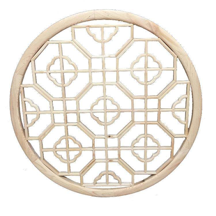 东阳木雕仿古实木挂件中式装修灯罩吊顶圆形花窗花格圆窗八角定做,淘宝优惠券,粉丝福利购,淘宝优惠卷