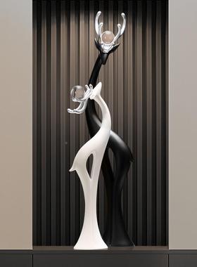 装饰品白视柜客厅入户感摆件轻奢进门黑玄关鹿ltao1004入户电门