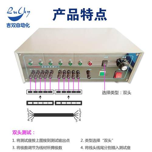 多股线束导通测试仪短路快速测量仪器数据线材检测机械测试设备 - 图1