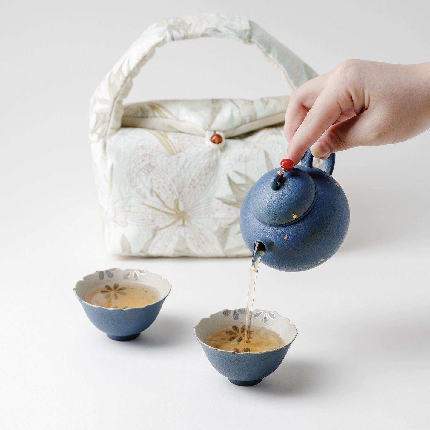 宜室茶话手绘小雏菊陶瓷茶壶一壶两杯可携式旅行套组户外送闺蜜礼,淘宝优惠券,粉丝福利购,淘宝优惠卷