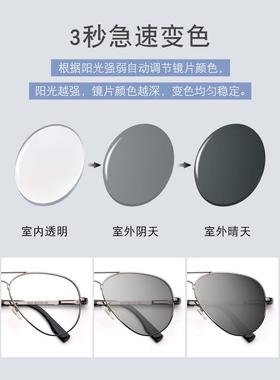 偏光蛤蟆镜近视可配度数墨镜男ins超火网红智能感光变色太阳眼镜