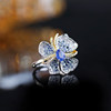 QUEENA.Z 2026 New Designer Series Women's Light Luxury Sapphire Ring HK650512002