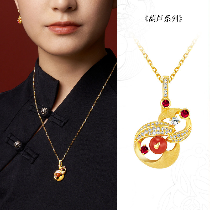 【2025新品设计师系列】太极阴阳红珊瑚葫芦女士吊坠匠心镶嵌工艺,淘宝优惠券,粉丝福利购,淘宝优惠卷