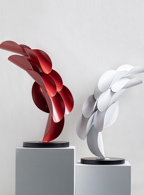 Dnnni抽象金属艺术叶子层叠摆件雕塑装饰品样板间售楼处玄关新品