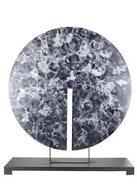 豹39新中式雕塑摆售楼房处艺术品装置样件板玄美关酒店大堂走廊摆