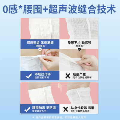 佳婴轻松裤尿不湿纸尿裤夏季拉拉裤婴儿超薄透气男女宝专用S-4XL