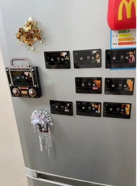 周杰伦NFC磁带造型音乐磁吸冰箱贴NFC感应自动播放歌曲亚克力摆件
