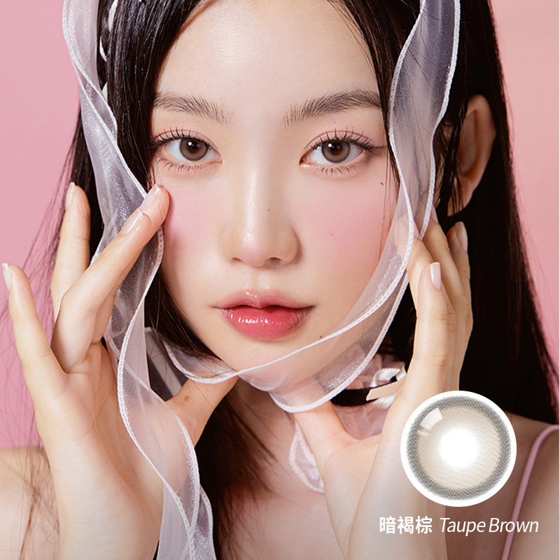 [1副请拍2]韩国进口美瞳OLOLA牛奶棕Daymood半年抛彩色隐形眼镜
