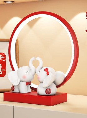 结婚礼物送新人新娘闺蜜新婚情侣大象订婚摆件高档实用纪念日礼品