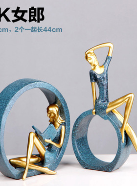 北欧风格麋鹿摆件样板房家里电视柜茶几艺术软装饰品个性摆设创意