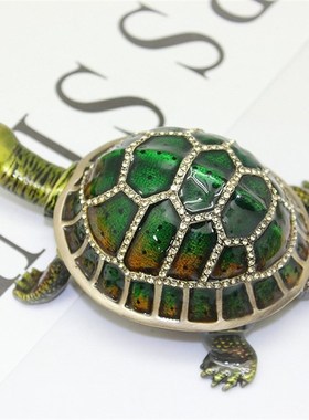 招财摆件金属乌龟海龟装饰盒小饰品装饰盒汽车摆件家居装饰摆件