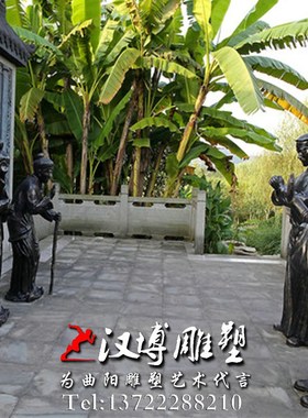 民俗文化小品雕塑陕西腰鼓人物雕塑玻璃钢铸铜城市博物馆景观雕塑