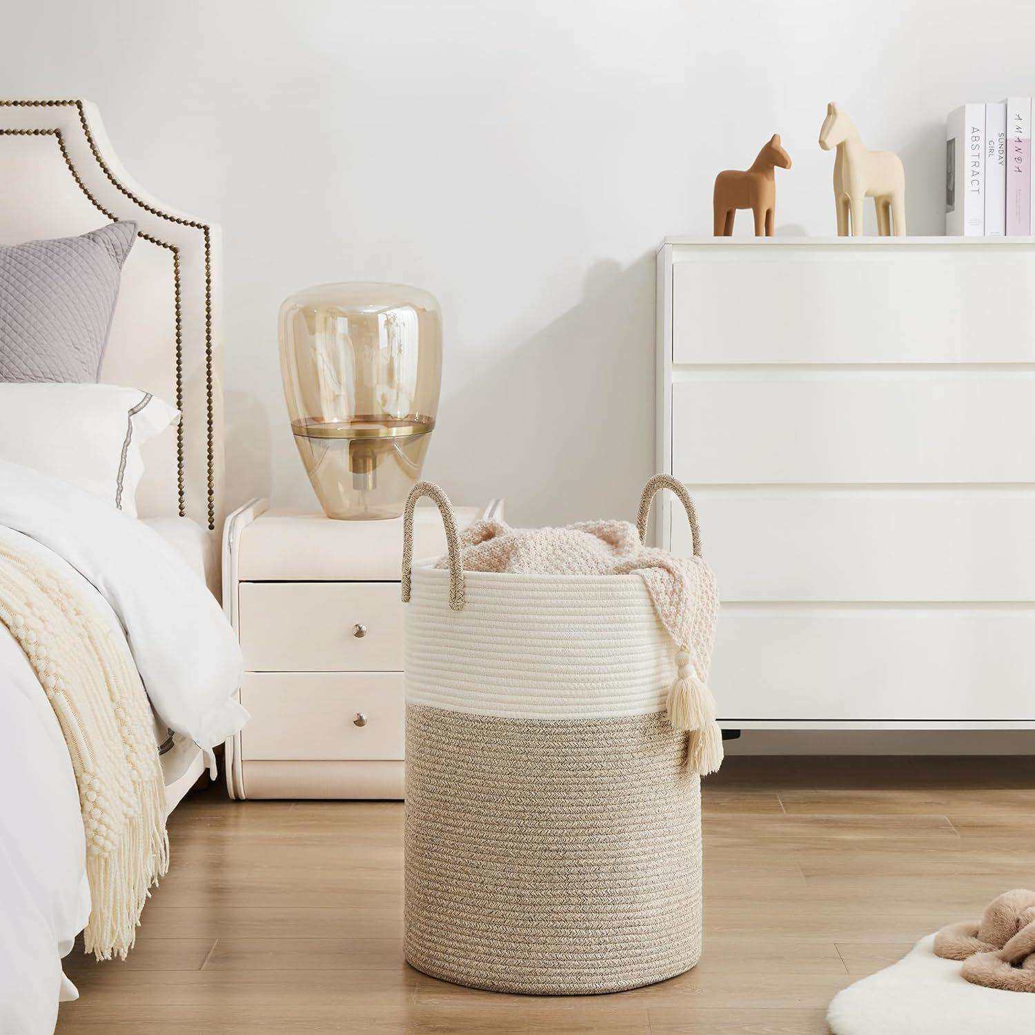 源头厂家棉绳编织脏衣篮家居用品玩具收纳袋客厅卧室杂物收纳筐,淘宝优惠券,粉丝福利购,淘宝优惠卷