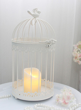 热销白色鸟笼装饰婚庆婚礼多肉花架挂饰绿植家居饰品阳台庭院摆件