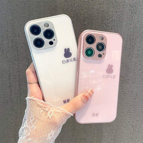 简约暴日进斗金暴富兔子适用苹果16pro手机壳iphone17max小米15华为mate70Pura80nova14reno13K60荣耀200vivo - 图2