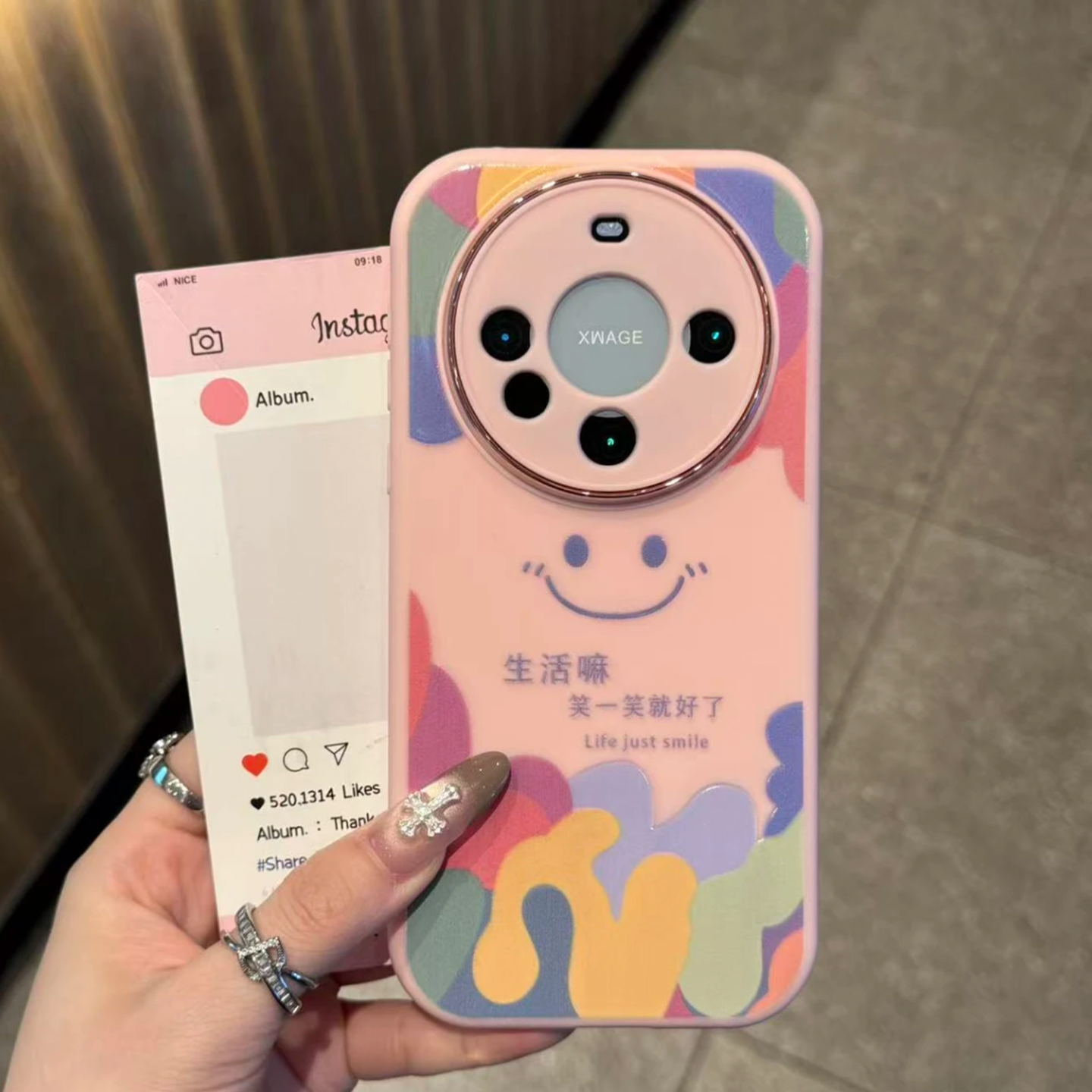 涂鸦微笑生活笑脸新款适用苹果17Pro手机壳iPhone16max12小米15华为mate80pura70k60nova14荣耀400x200note13-图2