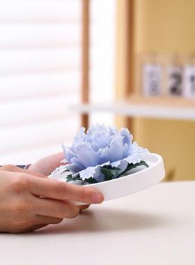 手捏陶瓷花牡丹花 非遗艺术无火香薰扩香香氛摆件 办公室茶室礼品