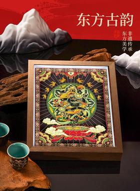 十二生肖敦煌蛇客厅摆件非遗剪纸手工艺品送外国人文创国风高级感