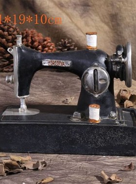 美式工艺品缝纫机摆件 复古做旧咖啡厅酒吧服装店装饰摆件