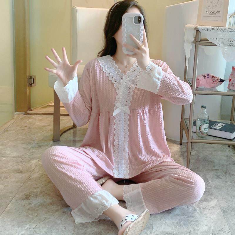 夏季月子服薄款纯棉家居服产妇产后哺乳期紫色孕妇睡衣莫代尔女夏,淘宝优惠券,粉丝福利购,淘宝优惠卷