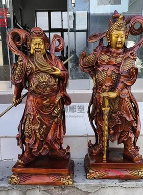 祥狮铸造迦蓝菩萨神像铜雕厂加工各种关公委托韦陀菩萨铜像摆件